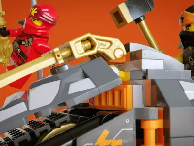 70621- lego ninjago vehicle with two ninjas 3D print model