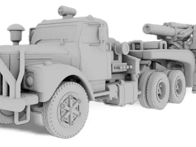 Classic Brazilian Army truck 3D print model
