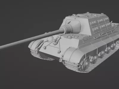 H0 1-87 scale Jagdpanzer VI Jagdtiger 3D print model