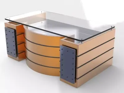 Office Table  Low-poly 3D model