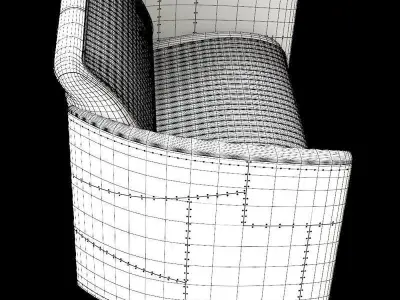Aviator Sofa Double 3D model