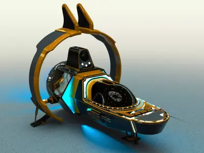 SpaceShip 3D model from CGTrader