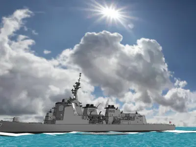 Atago Class Aegis Destroyer 3D model