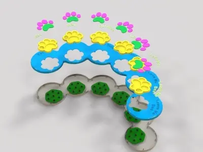 Einstein Dog training paw  3D print model