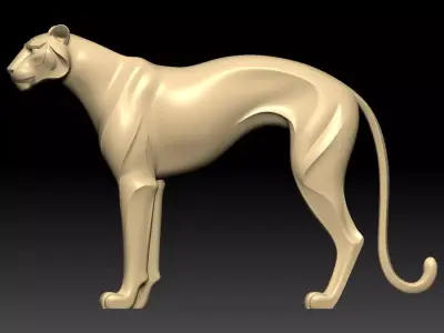 The Tiger Sculpture 3D model