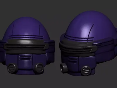helmet high poly sculpt 3d printable ver 7 3D model 3D model 2