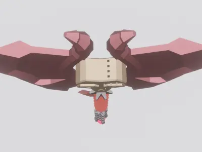DemonAxe LowPoly sword Low-poly 3D model