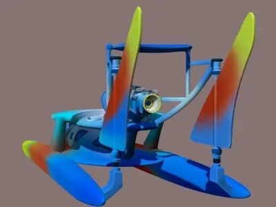 Thrust hovercraft Free 3D model