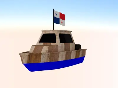 Panama Fishing Boat 3D model