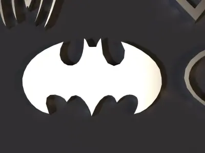 Superhero icons 3D print model