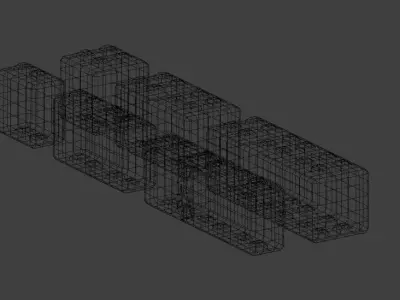 Concrete blocks Free low-poly 3D model
