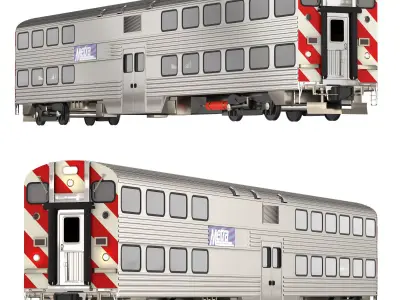 Metra Chicago train 3D model
