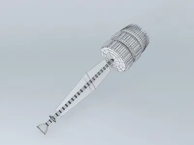 Interstellar colonial vessel Free 3D model