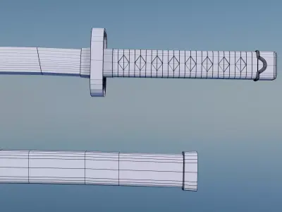 One Piece Katana Wado Ichimonji Low-poly 3D model