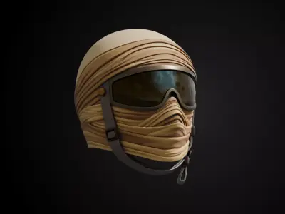 Stylized Desert Rebel Warrior Helmet - Dune Nomad 3D print model