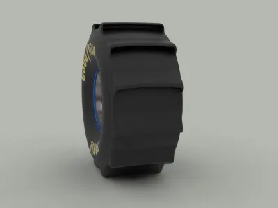 Wheel for mud drag racing 3D model