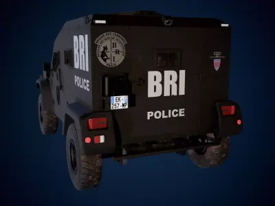 Panhard PVP - BRI Paris Police 3D Model Low-poly 3D model