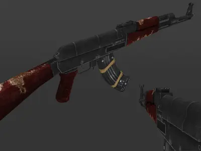 AK 47 Game ready  Free low-poly 3D model