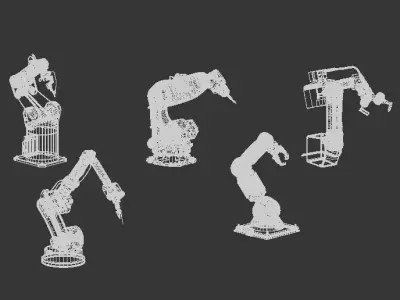 industrial robotic arms 3D model