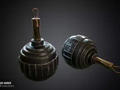 Kugel Grenade - WWI Grenade Series Low-poly 3D model
