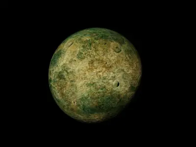 Alien Moon Planet Sci-Fi Fantasy 3D model