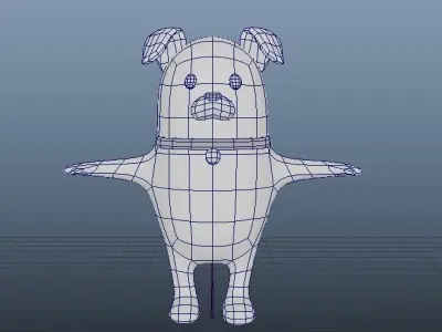 Dog Stylized Low-poly 3D model