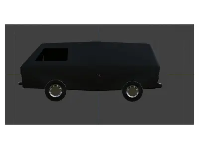 Volkswagen T3 Low-poly 3D model