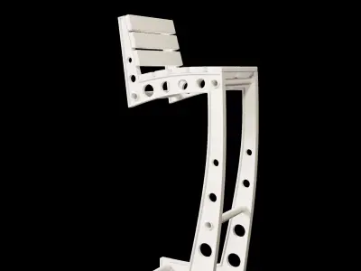 Industrial bar stool chair  3D model