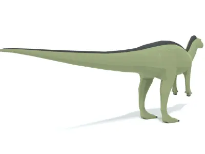 Low Poly Cartoon Dysalotosaurus Dinosaur  Low-poly 3D model