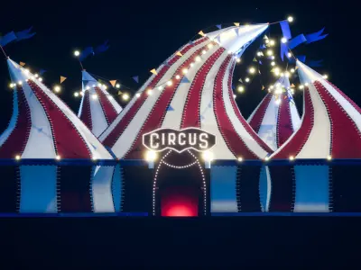 Circus Tent Stylized Model Low-poly 3D model