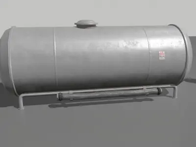 Industrial Tank 4 Low-poly 3D model