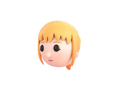 Prop294 Girl Head 3D model