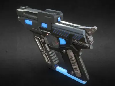 Gun fut 33 Low-poly 3D model