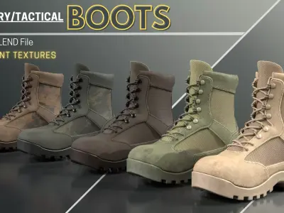 Military and Tactical Boots Free 3D model