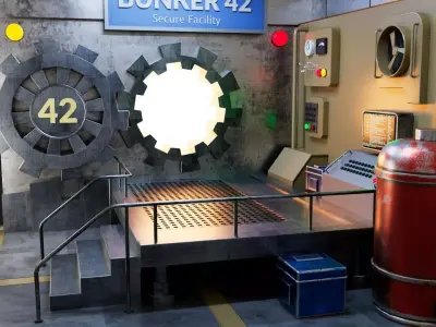 Isometric Bunker 3D model