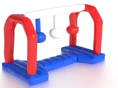 Modular inflatable water park WRECKING BALLS Low-poly 3D model