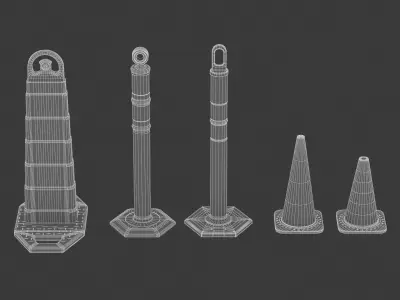 Construction Traffic Cone 3D model