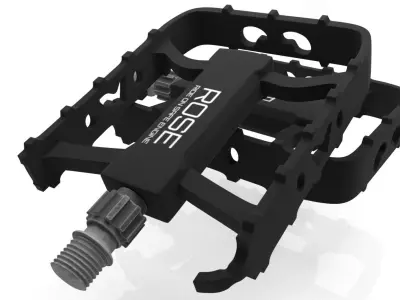 ROSE MTB CNC Pedal Black Low-poly 3D model Low-poly 3D model