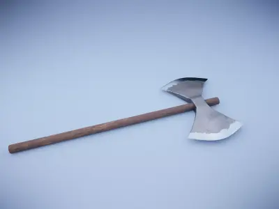 Double Ax Low-poly 3D model