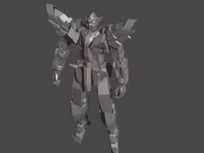 mecha-gundam exia  Low-poly 3D model