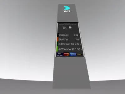 Gas station signal Free 3D model