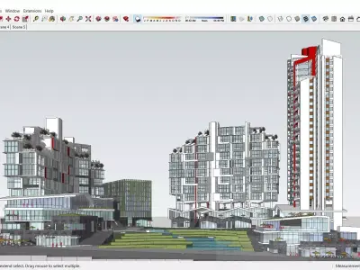 Sketchup Residential Complex A8 3D model