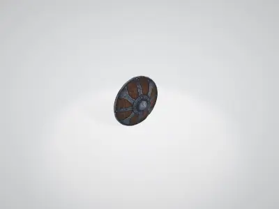 Medieval ornate shield with high detailed textures 3D model