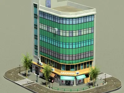 Building modern office 3D model