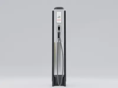 EV fast charging station Low-poly 3D model