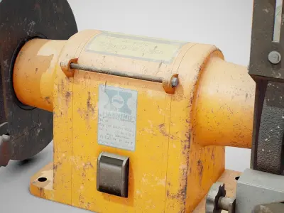 Bench Grinder - Hanning E6Z2-061 Dirty Low-poly 3D model