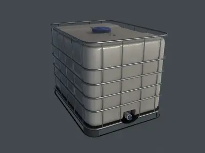Water Plastic Tank Low-poly 3D model