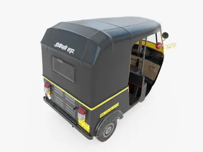 Bajaj Indian Auto Rickshaw 3D model