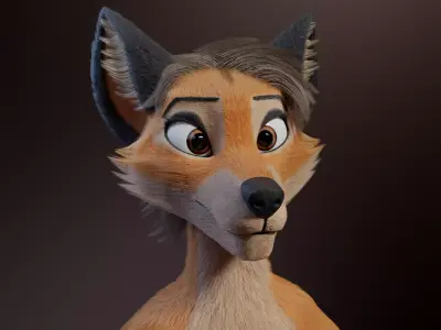 Dakota Anthro Fox Free 3D model