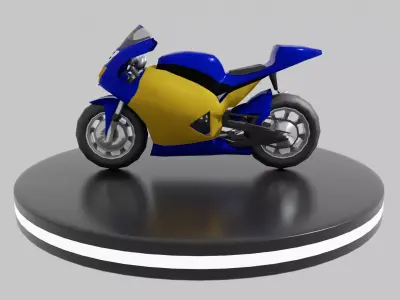 Moto de course Low-Poly Low-poly 3D model